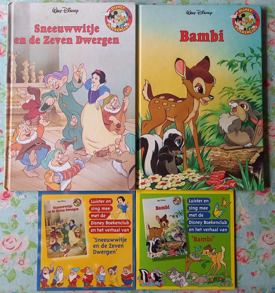 Twee sprookjesboeken met dvd, Boeken, Ophalen of Verzenden, Zo goed als nieuw, Walt disney