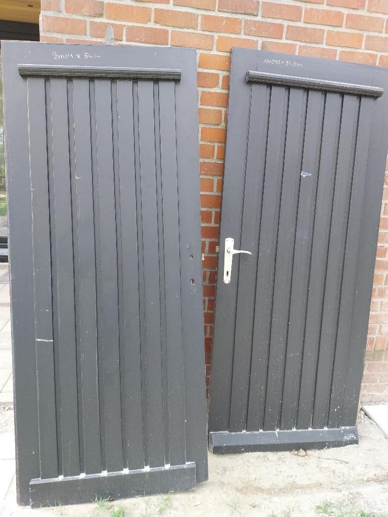 houten buitendeuren, Doe-het-zelf en Bouw, Deuren en Vliegenramen, Ophalen, Gebruikt, Hout, Buitendeur