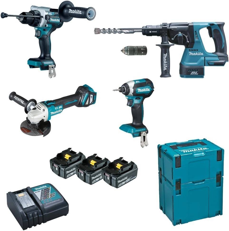 Kit DGA506 DTD153 DHP487 DHR243 3X Batterie + Chargeur +Sac, Enlèvement