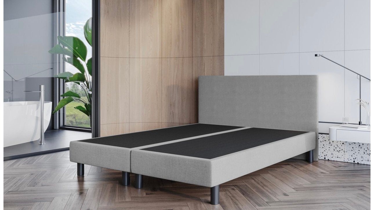 Boxspring | Eenpersoonsbed | 120cm x 200cm, Gris, Otto boxspring uit 3 delen, Une personne, Enlèvement