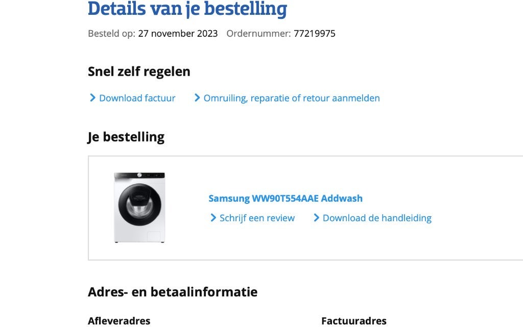 wasmachine, 10 kg ou plus, Enlèvement, Utilisé