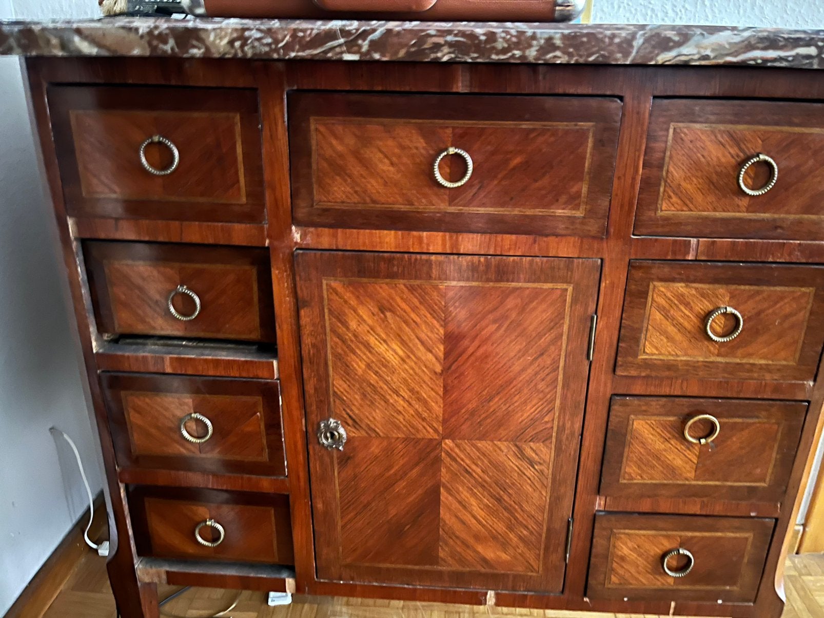 Salonmeubel met marmeren plaat, Antiek en Kunst, Antiek | Meubels | Kasten, Ophalen