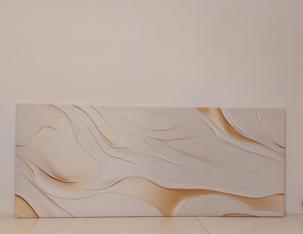 Canvas, muurdecoratie (wit - goud), Ophalen