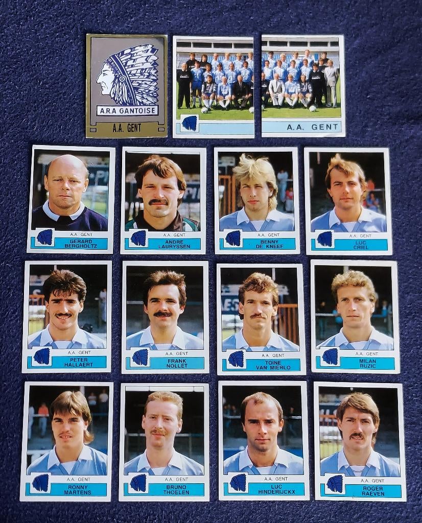 15 versch. Panini stickers voetbal ' FB 1988 - AA Gent ', Ophalen of Verzenden, Nieuw, Poster, Plaatje of Sticker