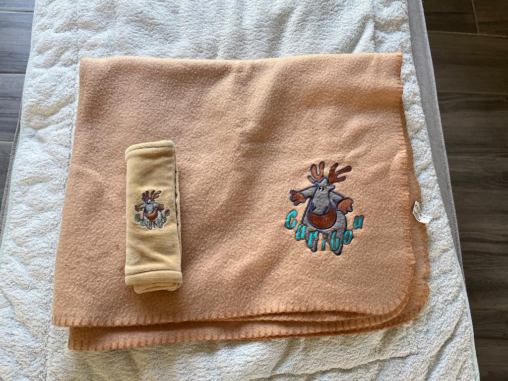 couverture polar + protège ceinture beige, Enlèvement ou Envoi, Comme neuf, Couverture