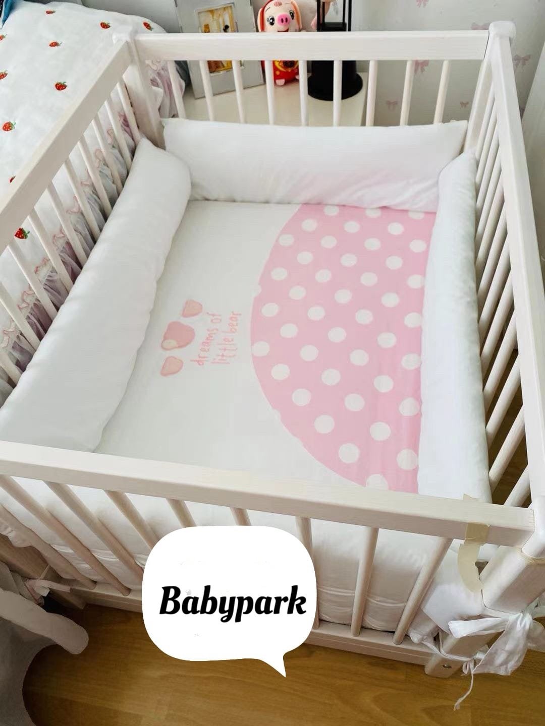 Parc pour bébés avec ciel, Enlèvement, Comme neuf, Lit