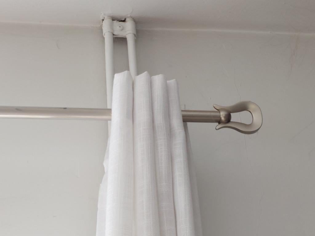 Tringles inox pour rideaux/tentures + embouts barres, Maison & Meubles, Enlèvement, Utilisé, Gris, 200 cm ou plus
