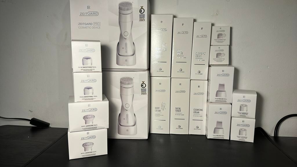 LR Zeitgard Pro (2x) + accessoires + parfums NIEUW, Ophalen of Verzenden, Nieuw, Gehele gezicht, Make-up