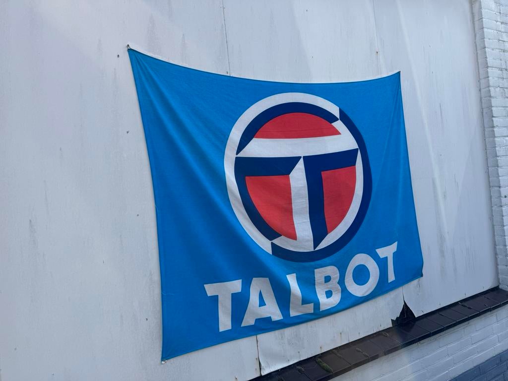 Grand drapeau publicitaire TALBOT, Enlèvement ou Envoi, Utilisé