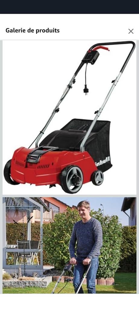 Scarificateur Einhell, Enlèvement