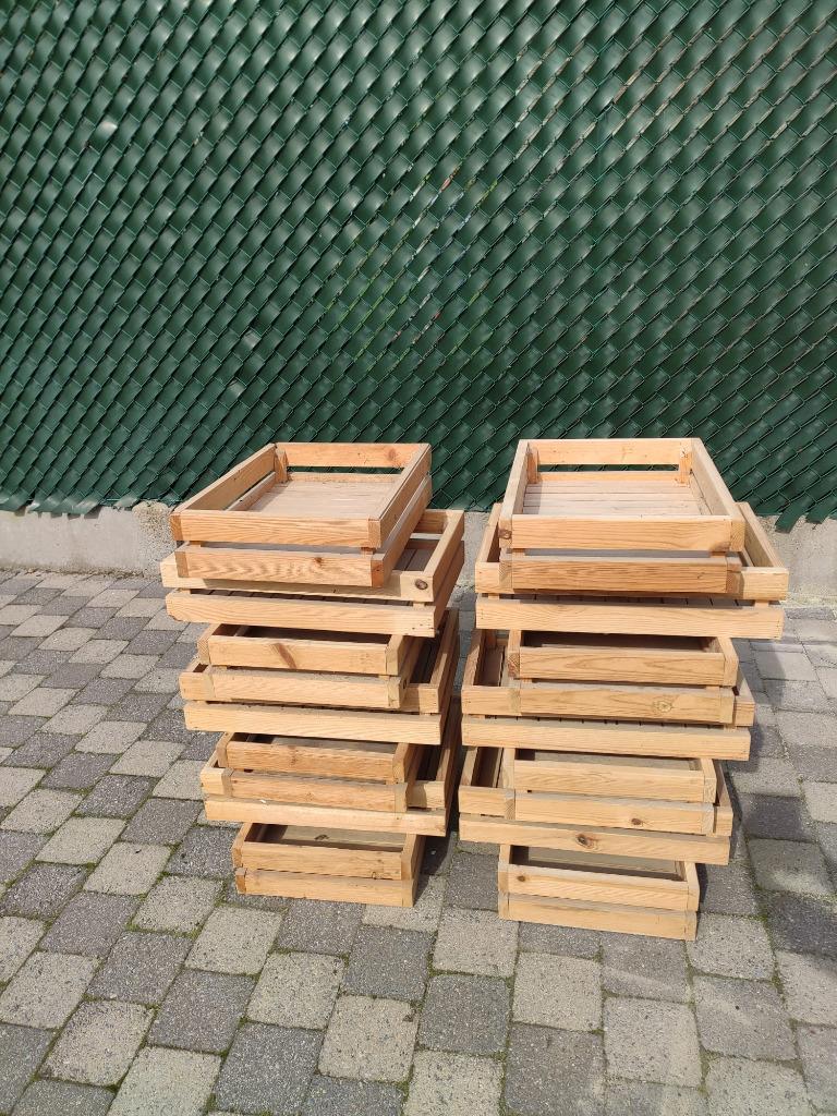 Lage houten kisten, Ophalen