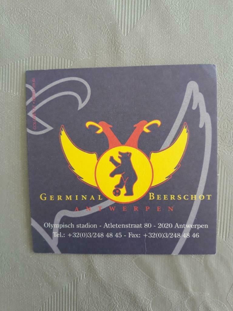bierkaartje van Germinal Beerschot, Ophalen of Verzenden