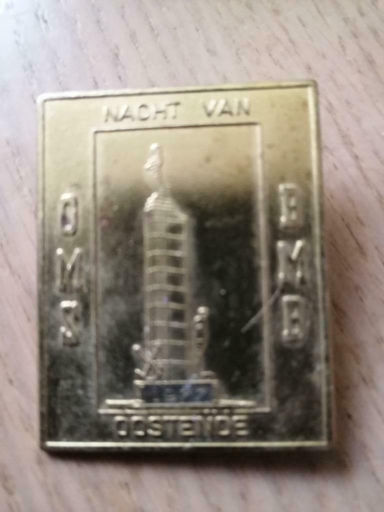 Ecusson  motard OMS CMB Oostende 1977, Ophalen of Verzenden, Gebruikt