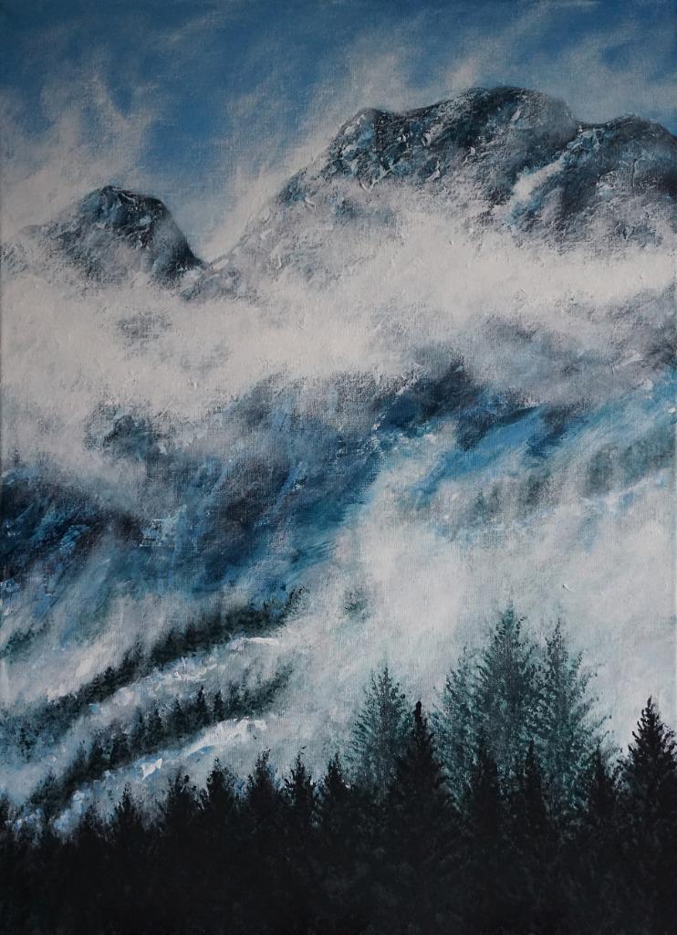 Berglandschap - winter, Enlèvement