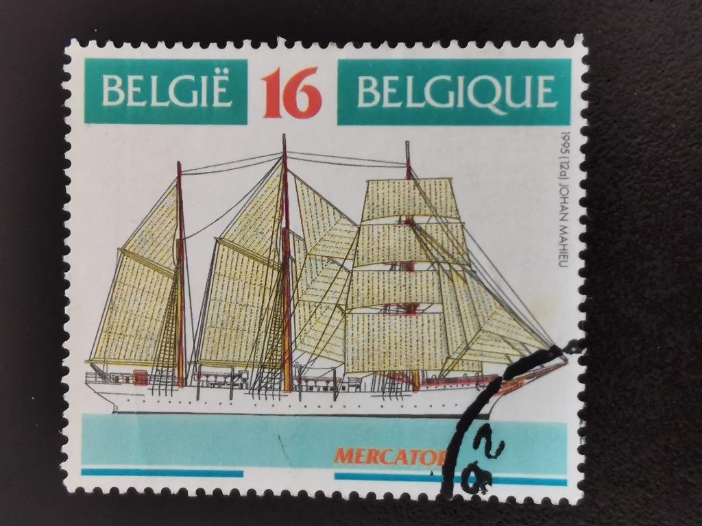 Belgie 1995 - Zeilschepen, Postzegels en Munten, Postzegels | Europa | België, Ophalen of Verzenden, Gestempeld, Scheepvaart