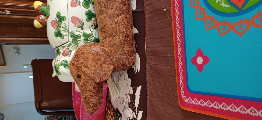 Tochthond 85 cm skai. Bruin, Enlèvement, Neuf