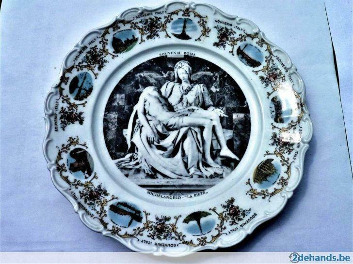Religieus bord, Pieta., Antiquités & Art, Enlèvement