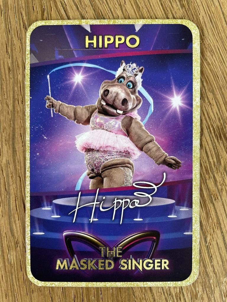 Verzamelkaart The Masked Singer Hippo, Ophalen of Verzenden