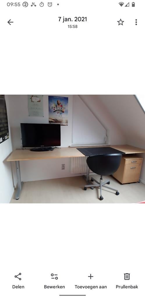 Bureau Ikea Galant, Huis en Inrichting, Bureaus, Zo goed als nieuw, Ophalen