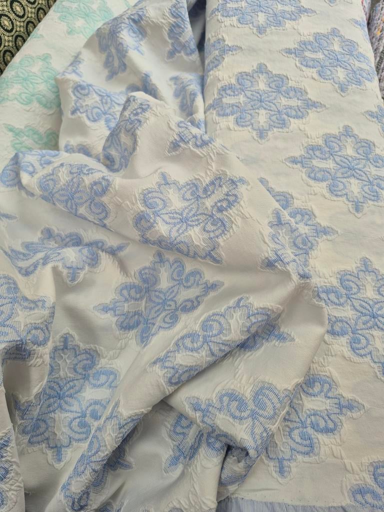 Tissus jacquard, Enlèvement ou Envoi, Bleu