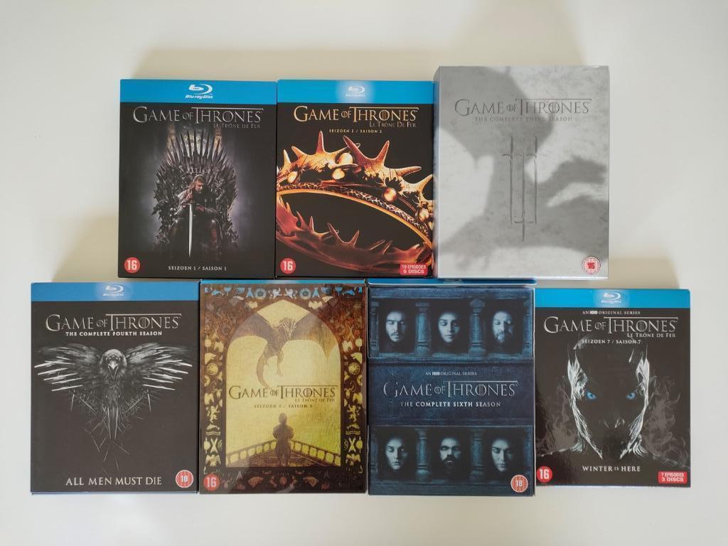 Game of Thrones Blu-ray set seizoenen 1-7, Cd's en Dvd's, Blu-ray, Ophalen of Verzenden, Zo goed als nieuw, Tv en Series