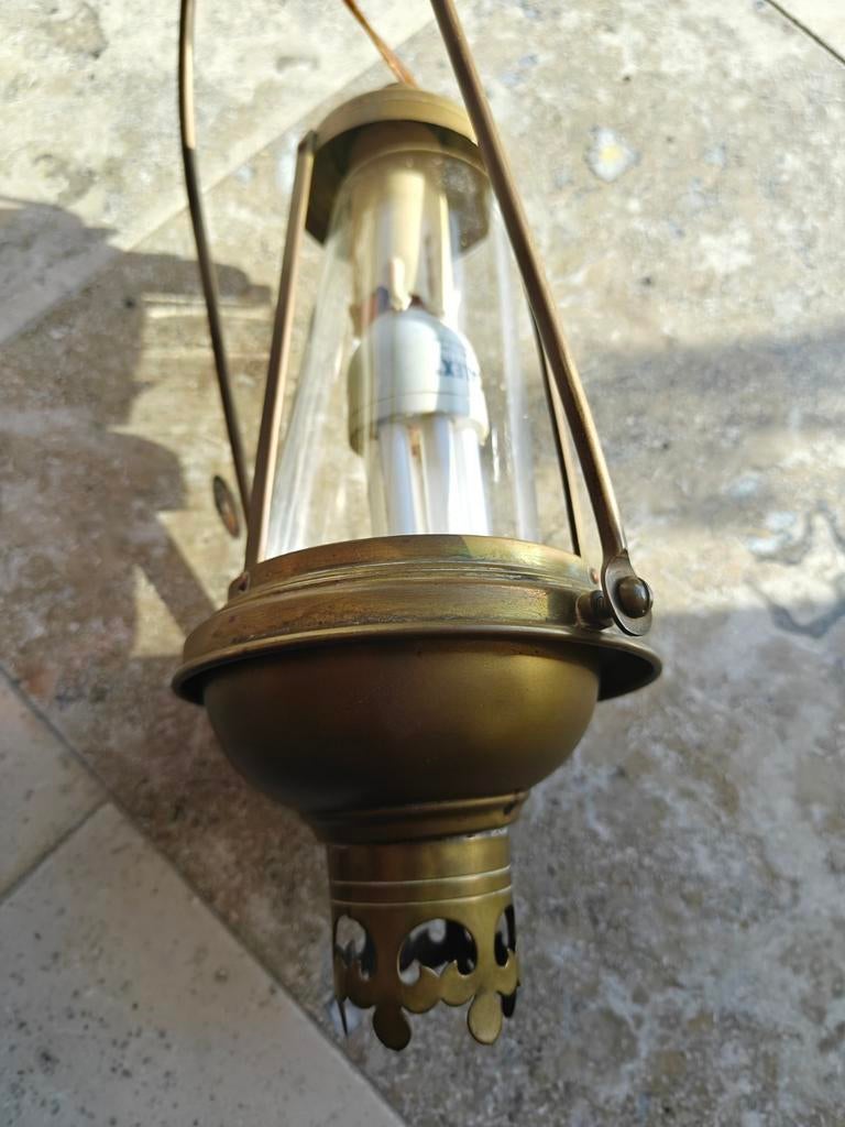 antieke processielamp omgebouwd tot wandlamp, Antiek en Kunst, Ophalen