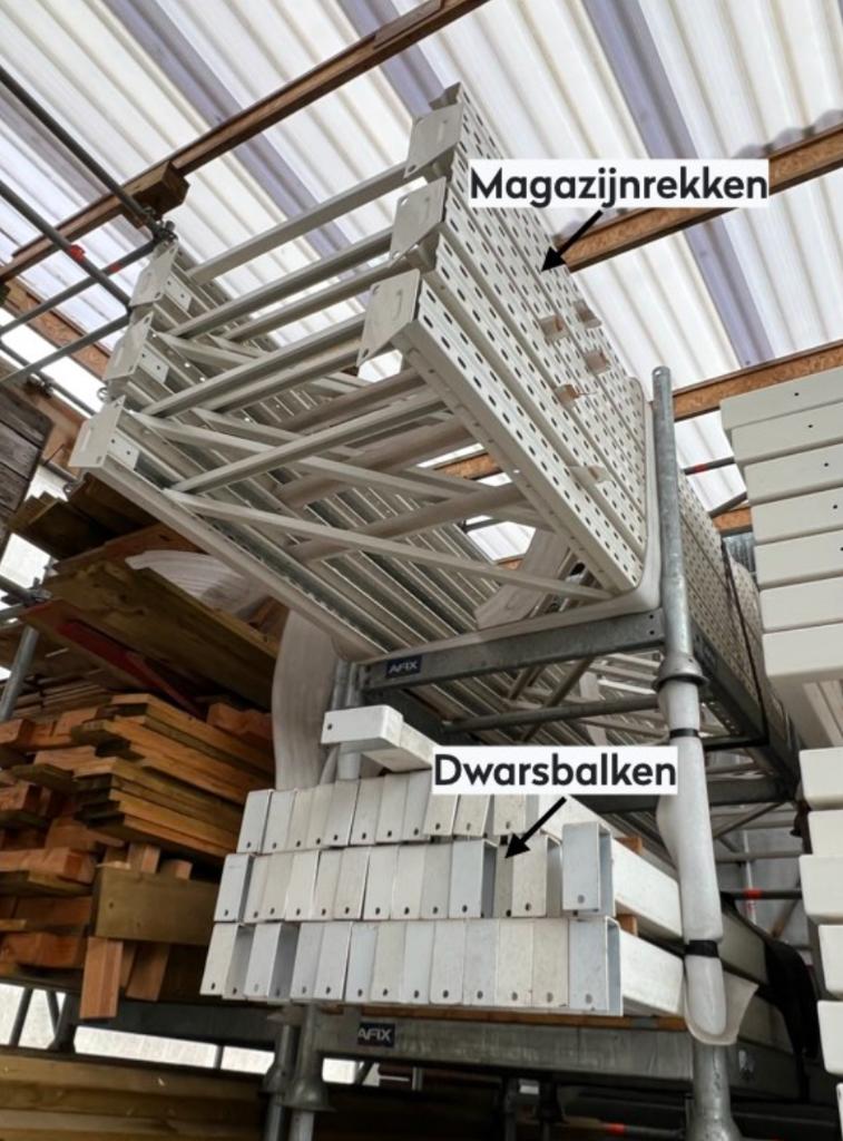 Pallet rek - Palletrekken - Magazijnrekken - Ladder Liggers, Enlèvement