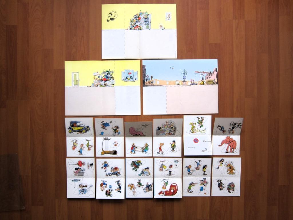 Spirou : Décors Gaston Lagaffe 3D (complet) 1989, Plusieurs BD, Enlèvement ou Envoi, Comme neuf, FRANQUIN