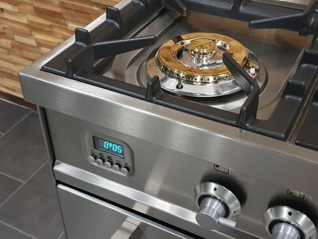 🔥Poêle Boretti de luxe 80 cm en acier inoxydable, Gaz, Classe énergétique A ou plus économe, Enlèvement ou Envoi, Comme neuf