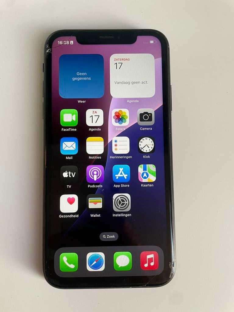 iPhone Xr 64GB | Zwart | Batterij 96% | Barst Voor, Enlèvement ou Envoi, IPhone XR, Comme neuf, 64 GB