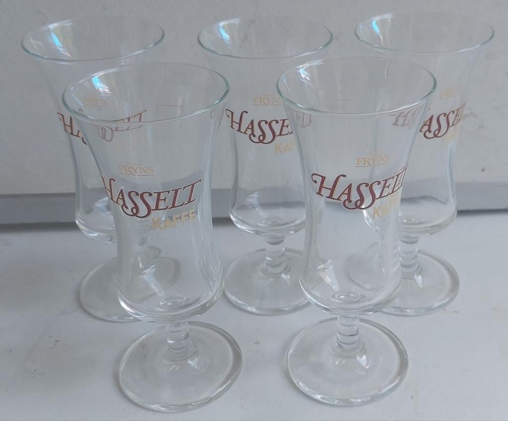 5 Hasseltse koffieglazen, Verzamelen, Ophalen of Verzenden, Zo goed als nieuw