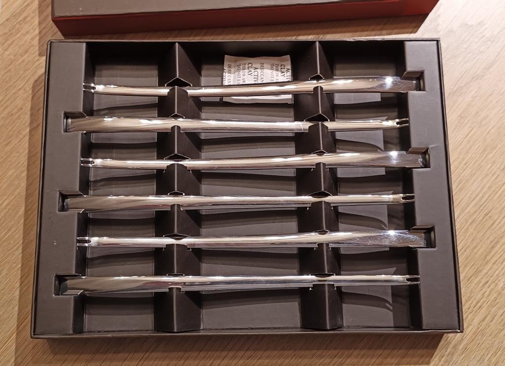 6 kreeftvorken roestvrij staal, nieuw, Huis en Inrichting, Ophalen of Verzenden, Nieuw, Overige materialen, Bestekset
