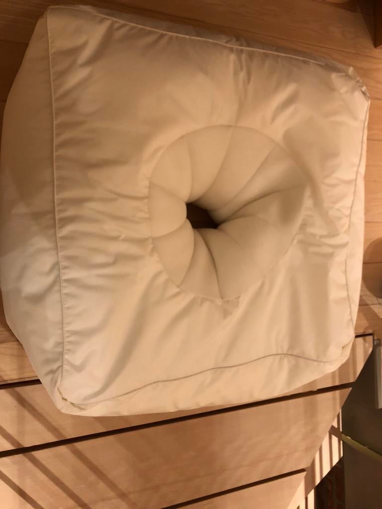 Pouf Siton it cacahuète, Enlèvement, Comme neuf, Blanc, Carré