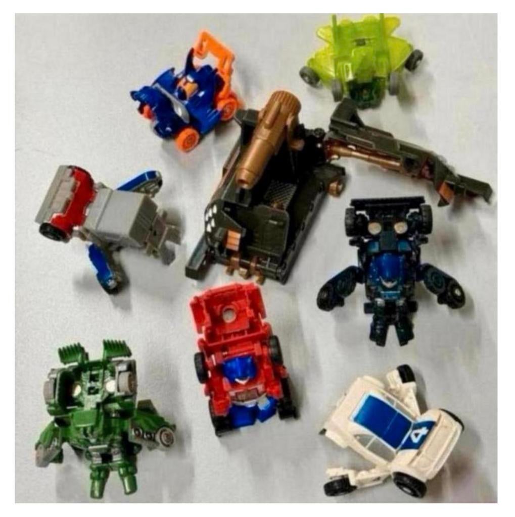 8 stuks Transformers mini-bots battle bot lot - 8 figuren, Ophalen of Verzenden, Zo goed als nieuw