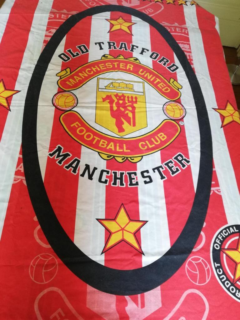 HOUSSE DE COUETTE MANCHESTER UNITED, COMME NEUVE POUR 1 PERS, Rouge, Enlèvement ou Envoi, Housse de couette, Une personne