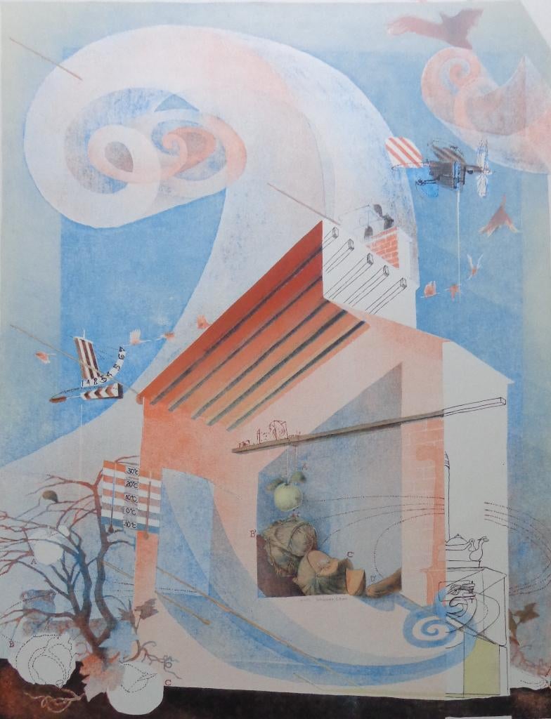 MARCEL HASCIC / TEPLO / KLEURLITHO / 70x51cm / SIG / 1984, Antiek en Kunst, Kunst | Litho's en Zeefdrukken, Ophalen of Verzenden