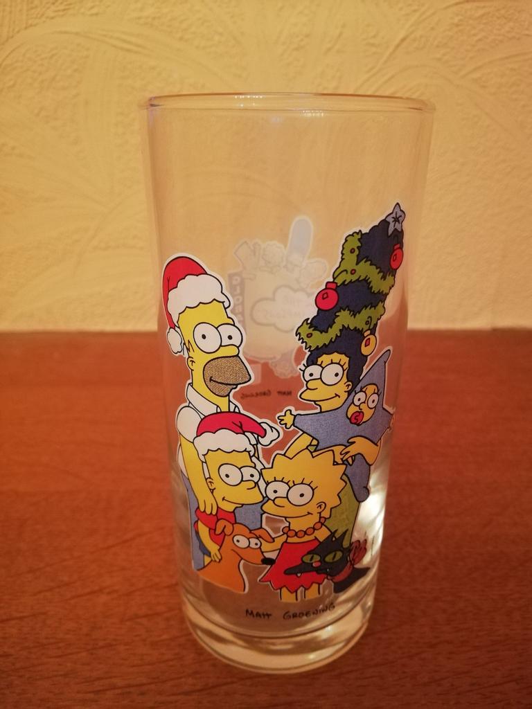 The Simpsons Christmas Special Rare Glass