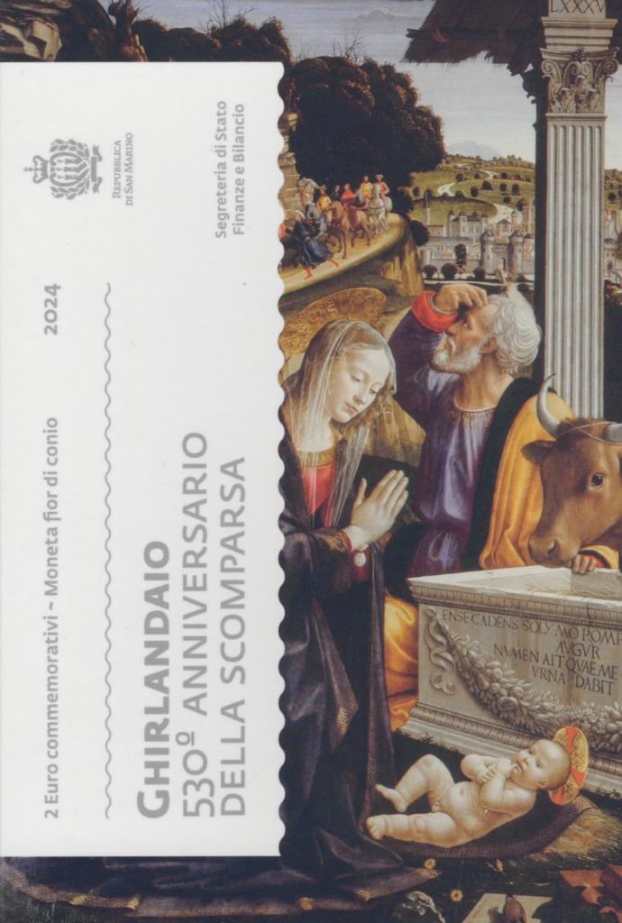 San Marino 2024 - 2 euro in blister - Ghirlandaio, Enlèvement ou Envoi, Saint-Marin, 2 euros