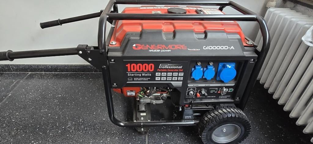 Generator GENERMORE G10000D-A aggregaat, Doe-het-zelf en Bouw, Ophalen, Zo goed als nieuw, 10 tot 30 kVA, Benzine