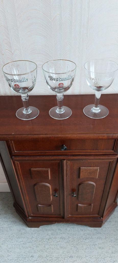 Trappist Westmalle glazen, Ophalen of Verzenden, Gebruikt