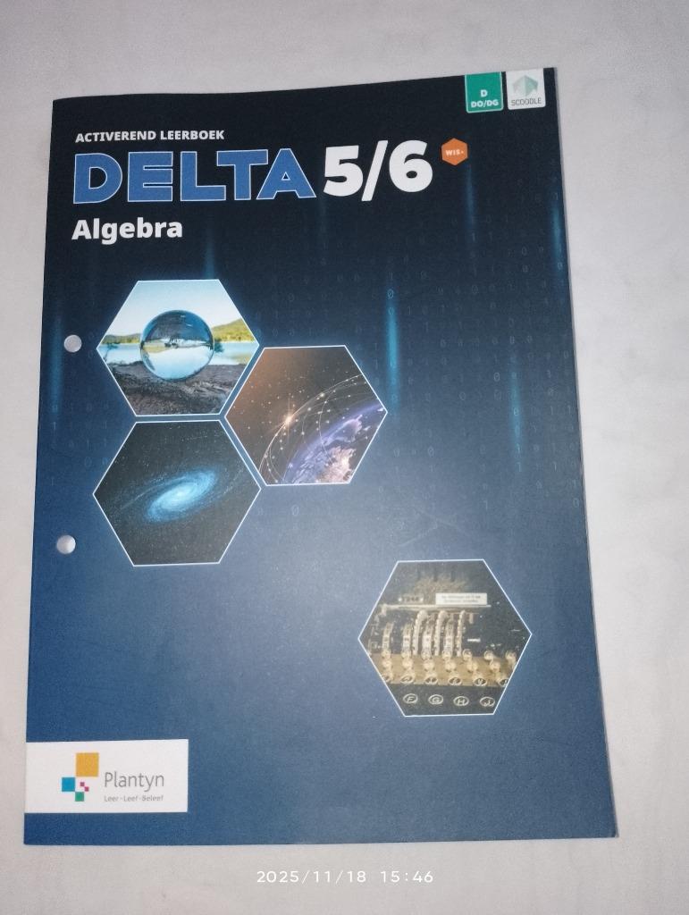 Delta 5/6 algebra, isbn zie foto, Boeken, Ophalen of Verzenden, Zo goed als nieuw, ASO, Plantyn