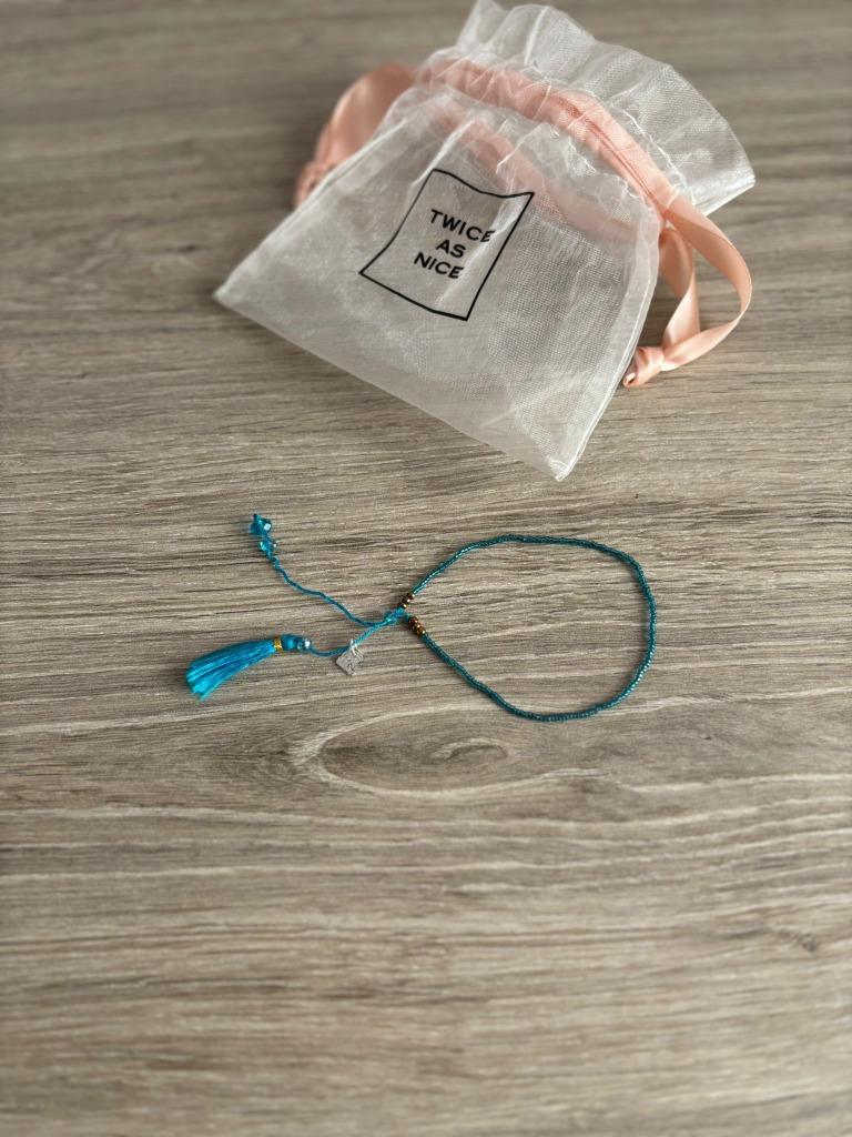 Twice as Nice armband, Ophalen, Nieuw, Blauw, Zilver