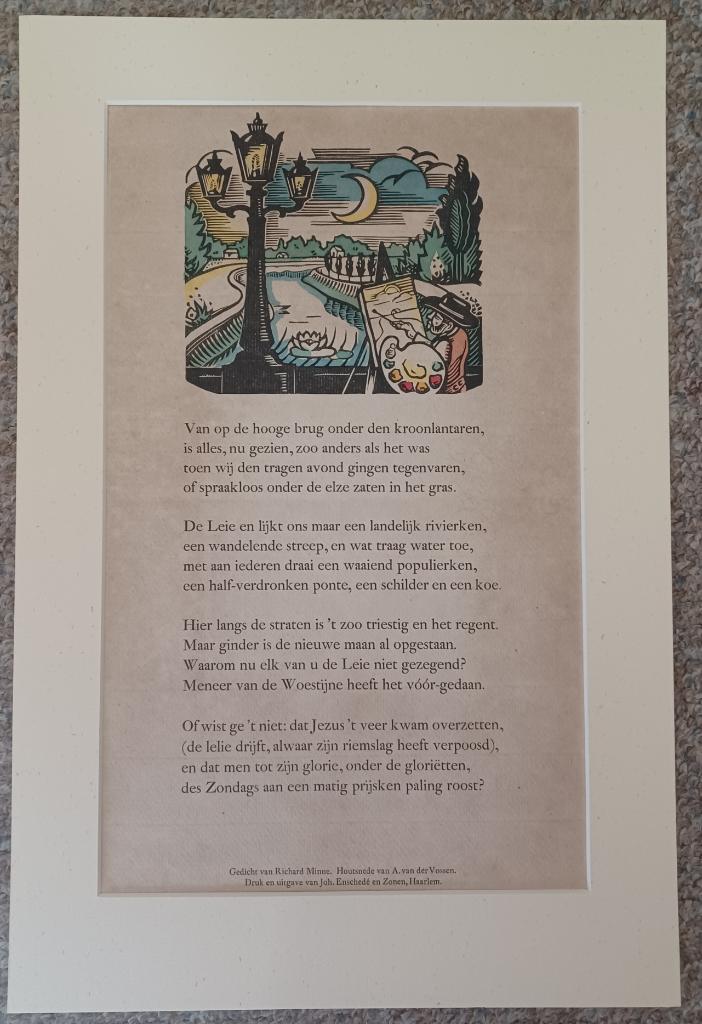 Richard Minne, 'Van op de hooge brug' – rijmprent, Boeken, Gelezen, Ophalen of Verzenden, Richard Minne, Eén auteur