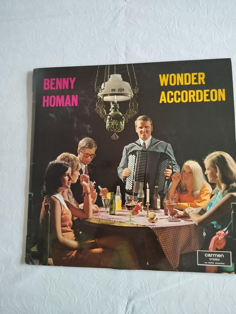 Goede lp Benny Homan wonder accordeon, Ophalen of Verzenden, Gebruikt