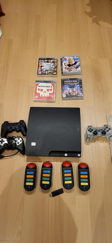 Playstation 3, Enlèvement ou Envoi, Phat, Avec 3 manettes ou plus, Avec jeux