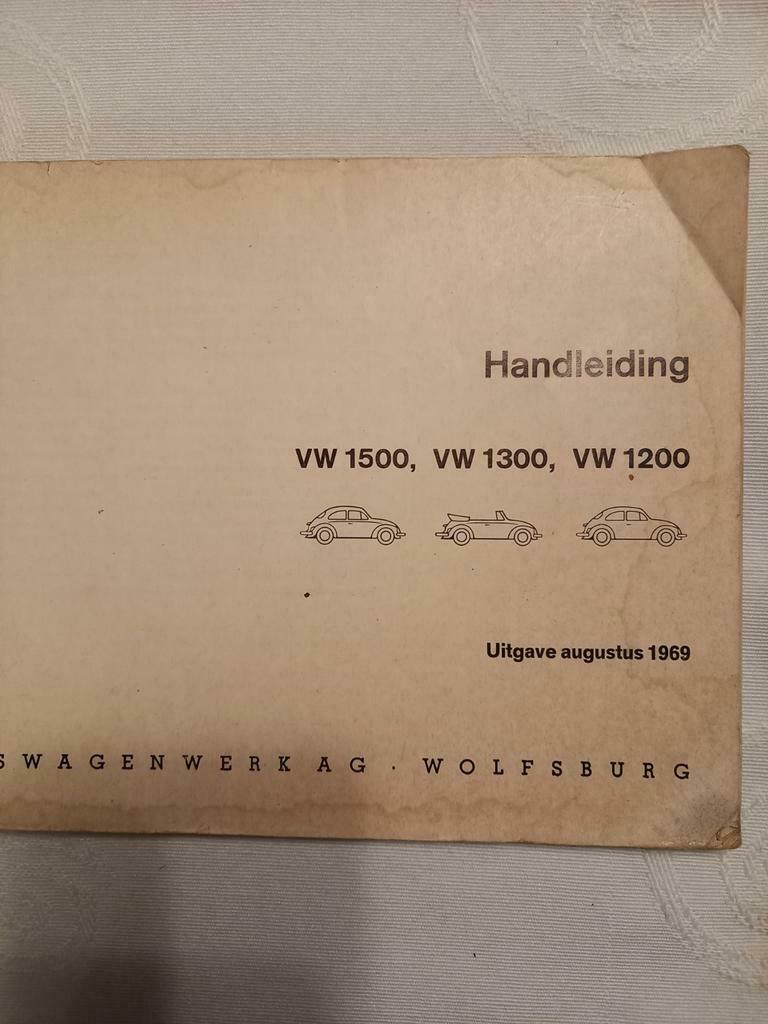 Volkswagen Vw Kever handleiding aug 69, Ophalen of Verzenden