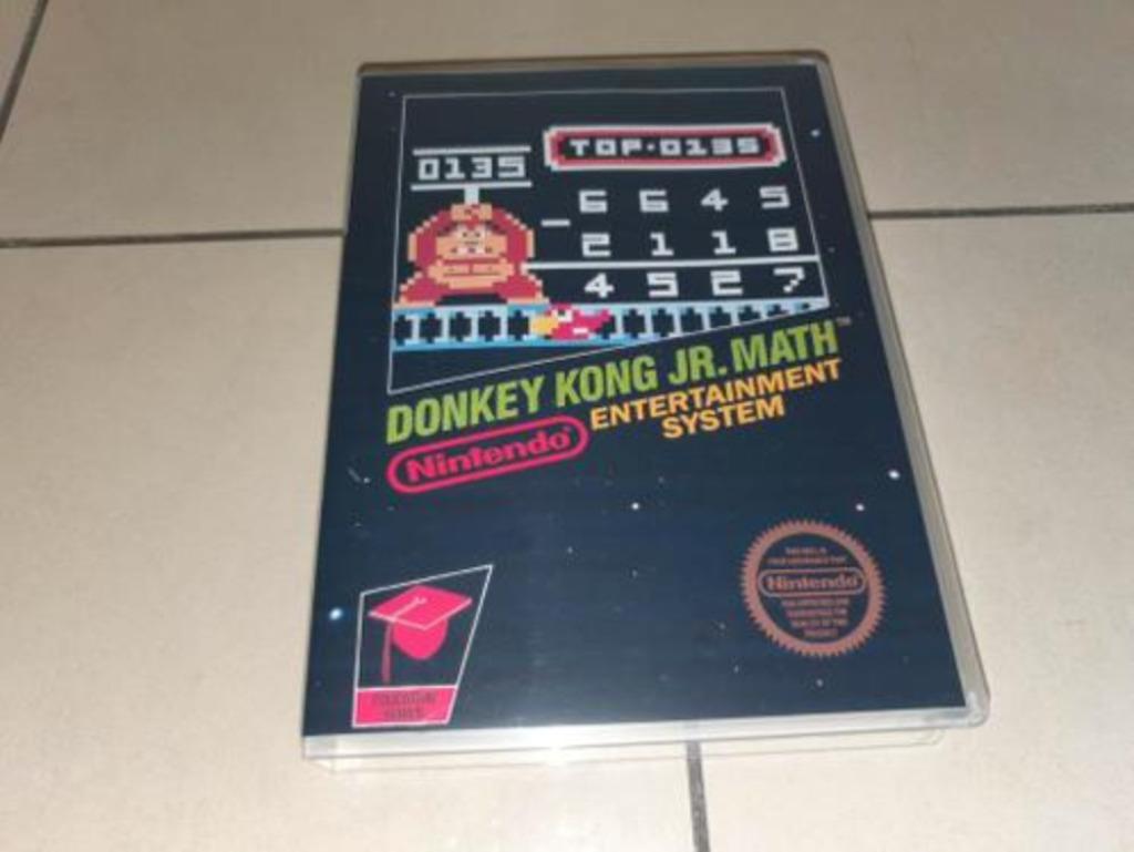Donkey Kong JR. Math NES Game Case, Games en Spelcomputers, Games | Nintendo NES, Zo goed als nieuw, Verzenden
