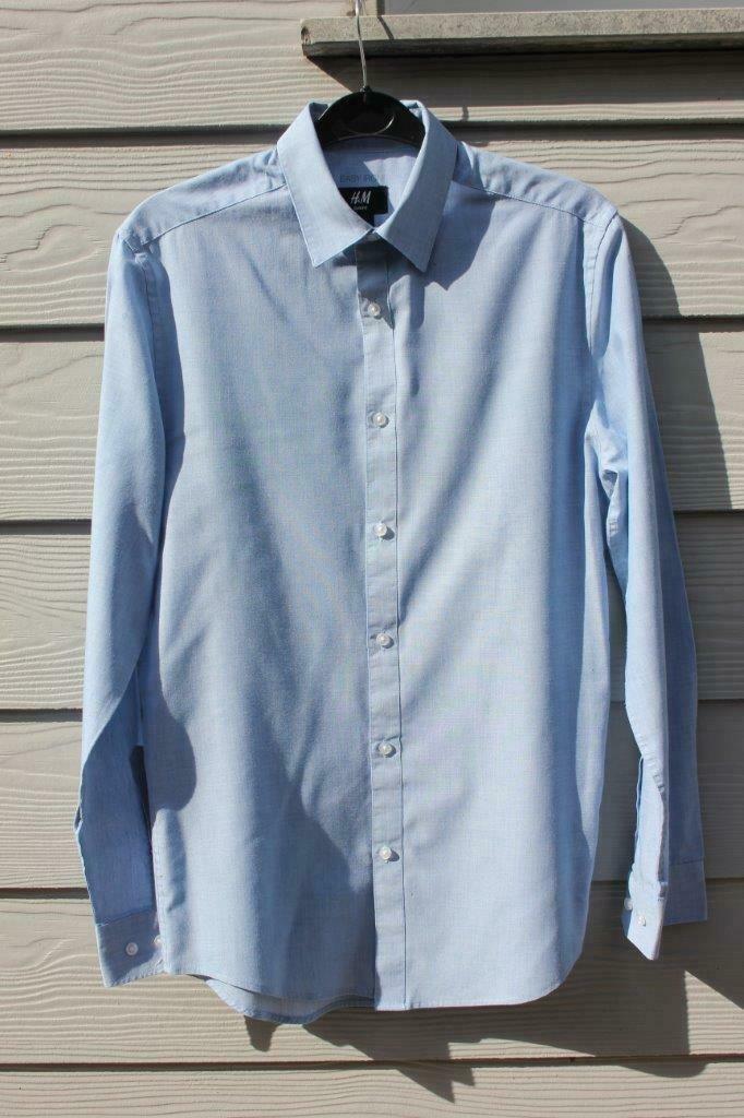 Chemise H&M bleu ciel Slim Fit Easy Iron (XS), Kleding | Heren, Overhemden, Ophalen of Verzenden, Gedragen, Blauw, H&M