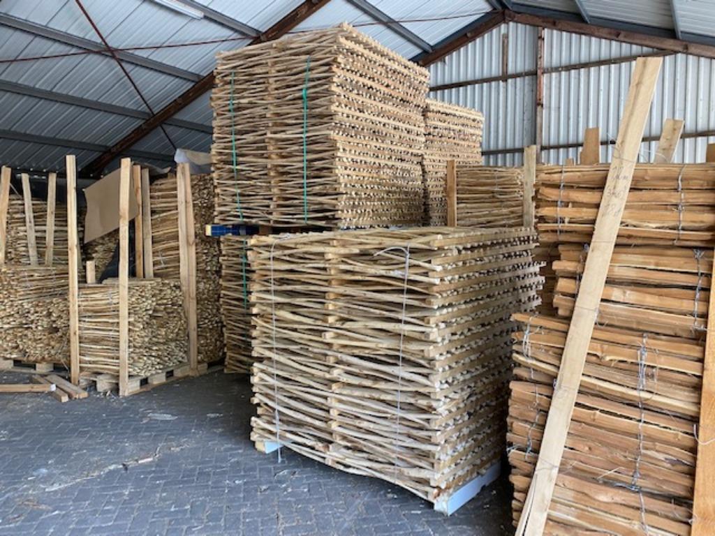 Kastanje vlechtscherm houten scherm tuinscherm schutting, Ophalen of Verzenden, Nieuw, Hout, Tuinhek