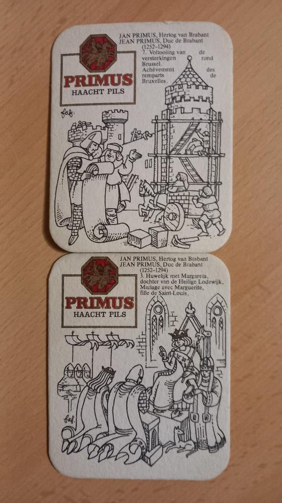 Sous-bocks Primus Haacht, Hertog Jan, (704), Collections, Marques de bière, Enlèvement ou Envoi, Comme neuf, Hertog Jan